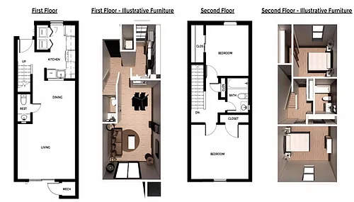 Floor plan 9400 1st View 2BD 1-5BA