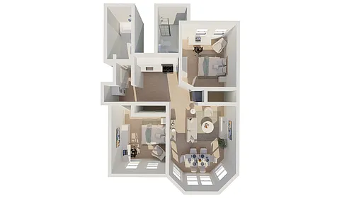 Floor plan Penthouse 2 Bed
