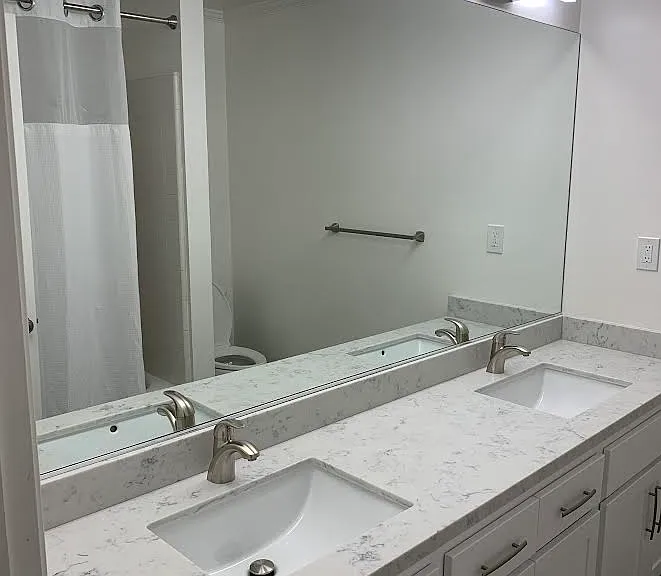Newly remodeled hall bath with shower/tub combo
