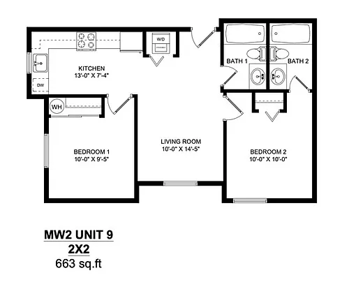 Floor plan 2x2A