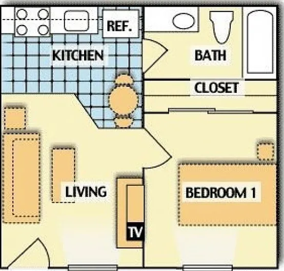 1 bed, 400 sqft, $1,335 — Photo 1
