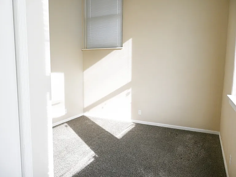 Bedroom view from closet area at Rosewater.