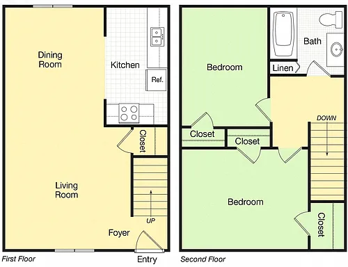 Floor plan Goji 2x1 Townhome