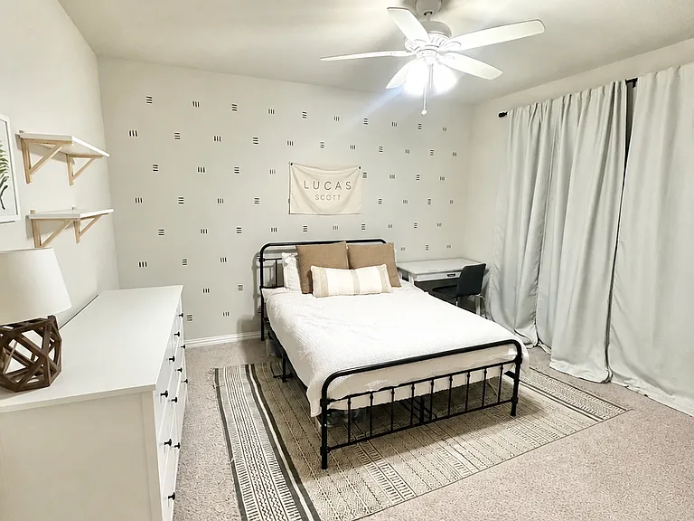 upstairs bedroom #2 with walk-in closet