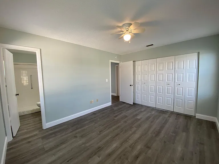 Master bedroom with lots of closet space.