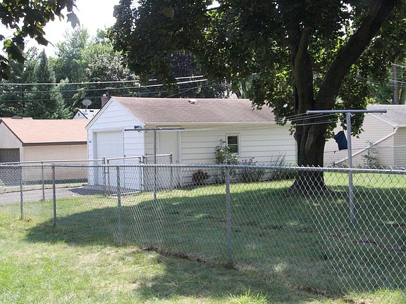 Femced backyard and garage