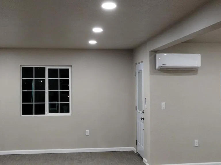 Living room and dining area