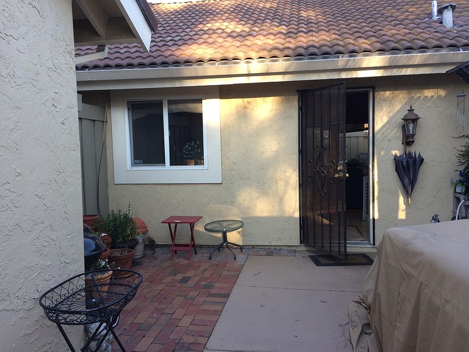 Private front courtyard with gate.