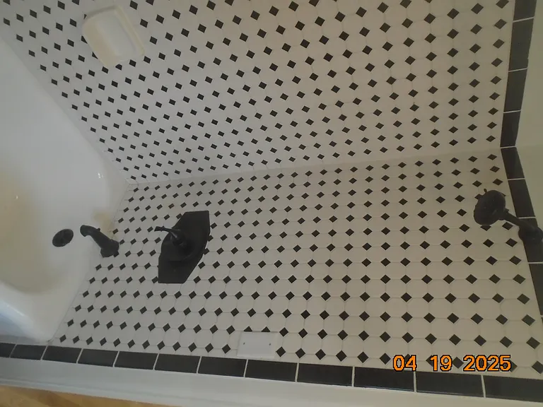 Tiled Tub shower