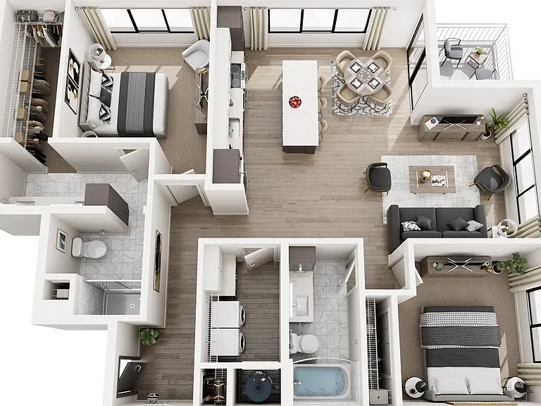 C-3C floor plan The Hudson