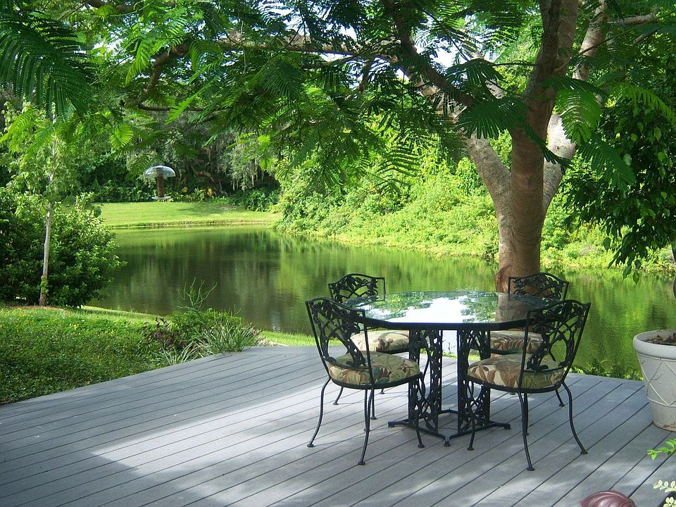 Deck off lanai, overlooking pond and preserve