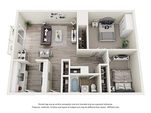 Floor plan Two Bedroom Type S