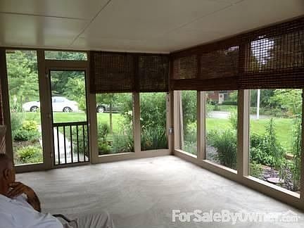 Large screened back porch
						:
						Hang a porch swing, watch butterflies and birds, or eat out on this huge porch
