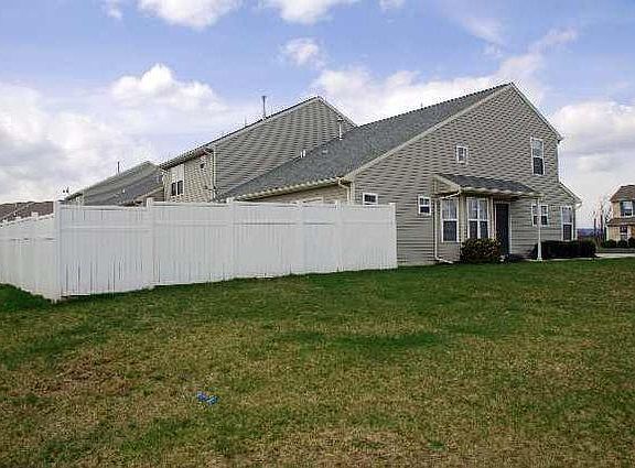 Private fenced backyard