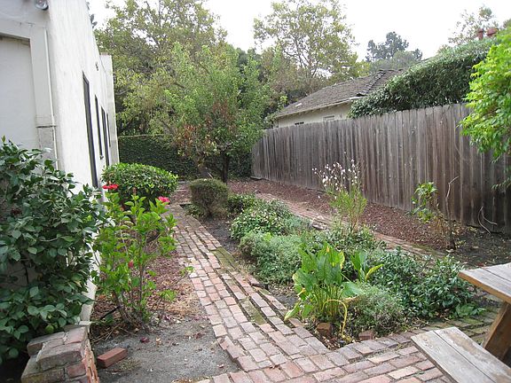 Side yard in back