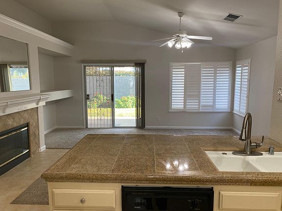 view of living room from kitchen