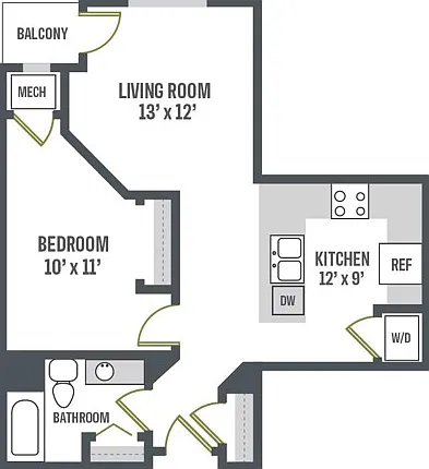Floor Plan A3 | Elan | Apartments in Fitchburg, WI Floor Plan A3 | Elan | Apartments in Fitchburg, WI