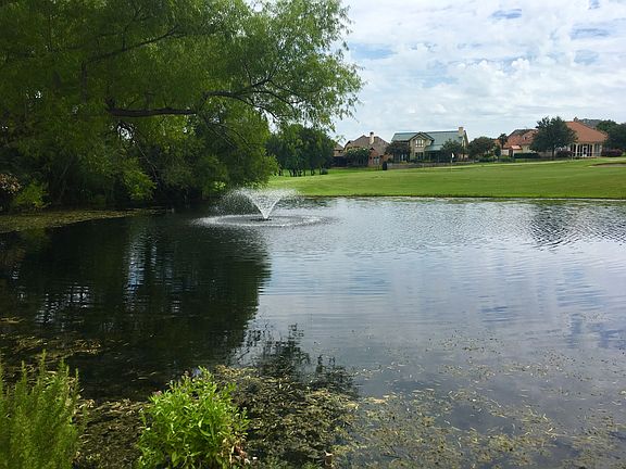 Beautiful backyard pond view
