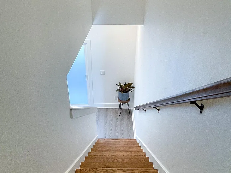 Hardwood staircase
