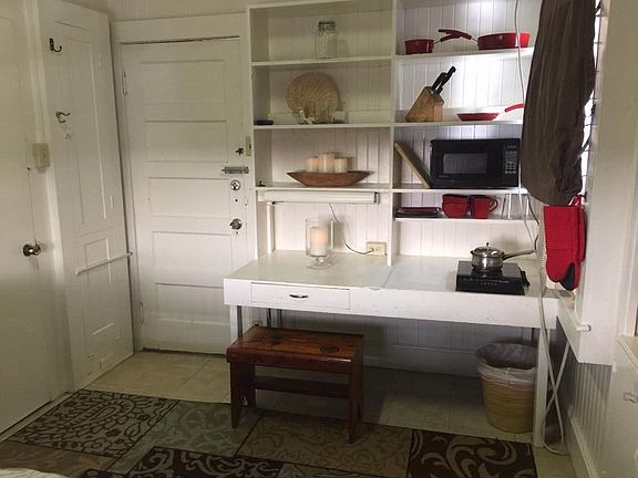 Private entrance and built in desk