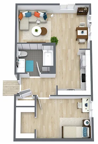 Floor plan One Bedroom