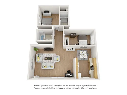 Floor plan 2 Bedroom 2 Bath