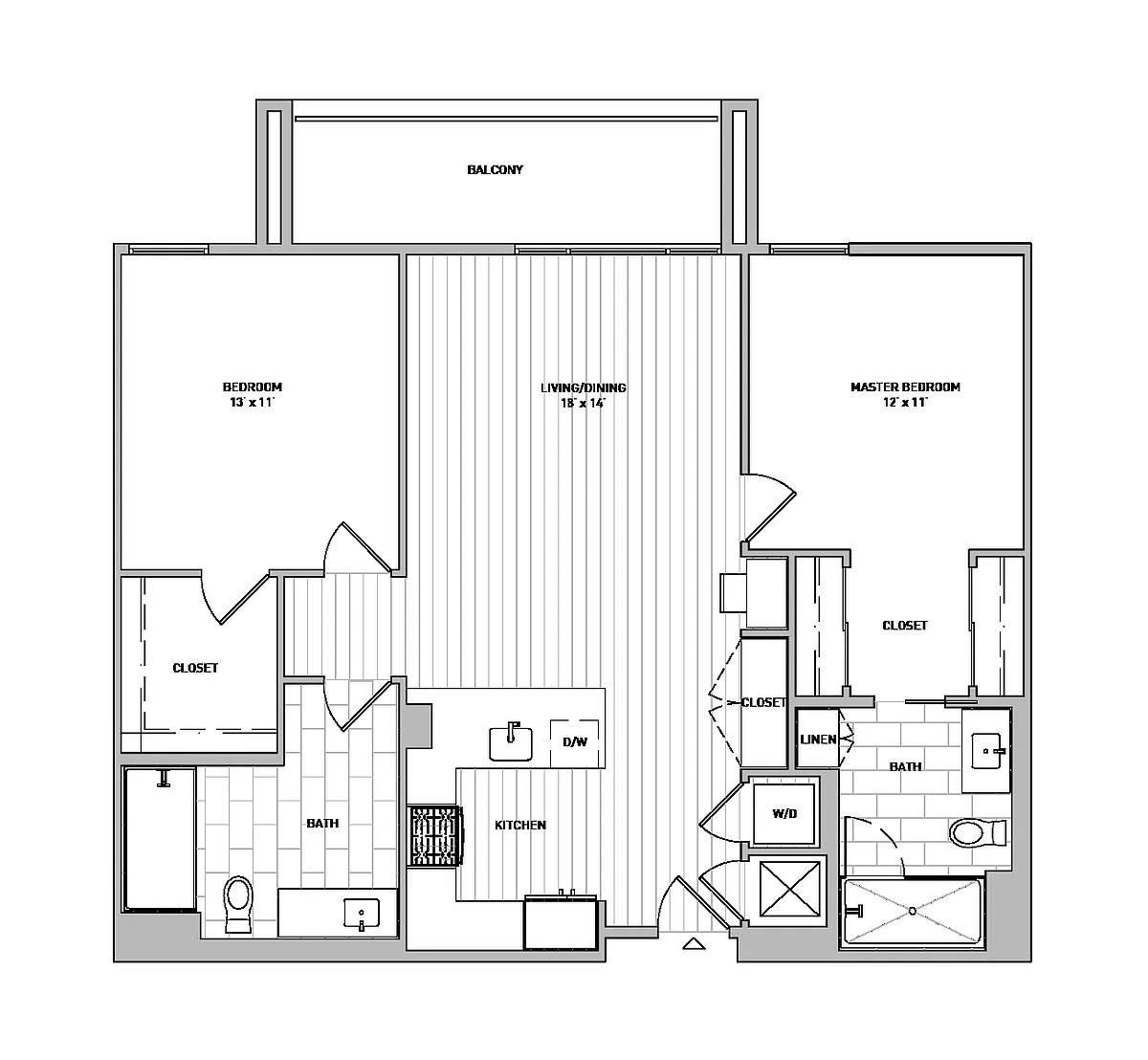 Floor plan Two-Bedroom - D5