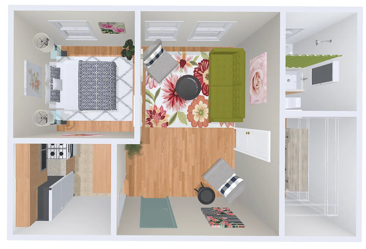 Floor plan 1bd/1b 11