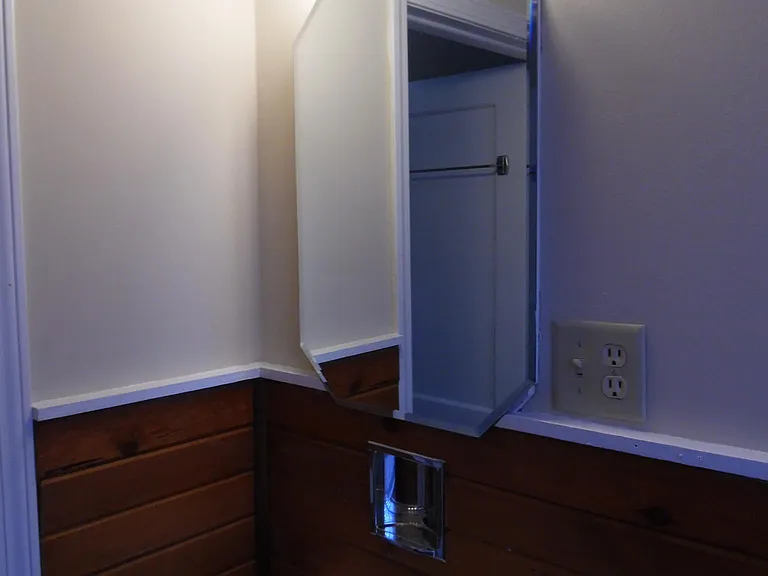 Vanity area in half bath