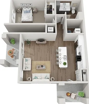 Floor Plan 1D | Seasons at Mount Pleasant | Apartments in Mount Pleasant, WI Floor Plan 1D | Seasons at Mount Pleasant | Apartments in Mount Pleasant, WI