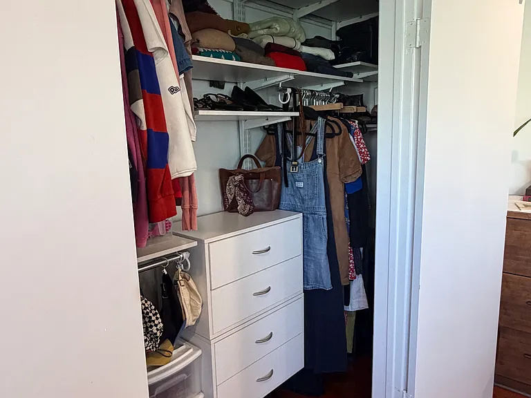 Large closet in bedroom