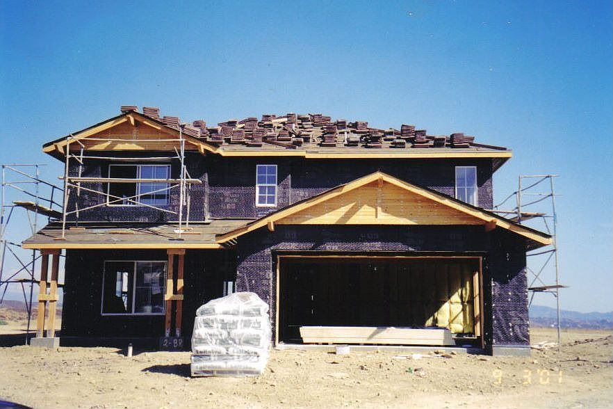 While the house was being built in 2001
