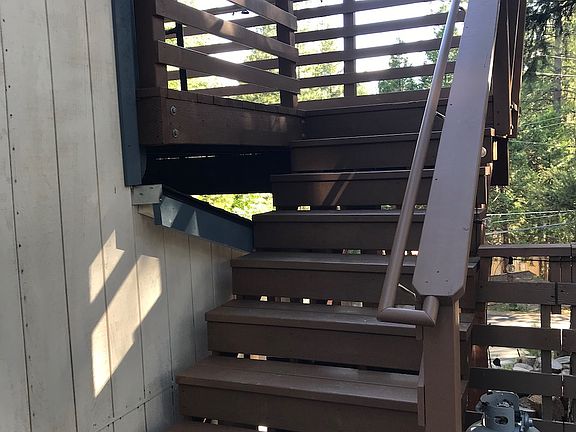 Top half of the stairs up to the cottage.