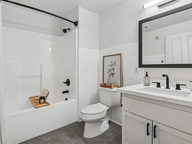 Spa-inspired bathrooms with modern finishes