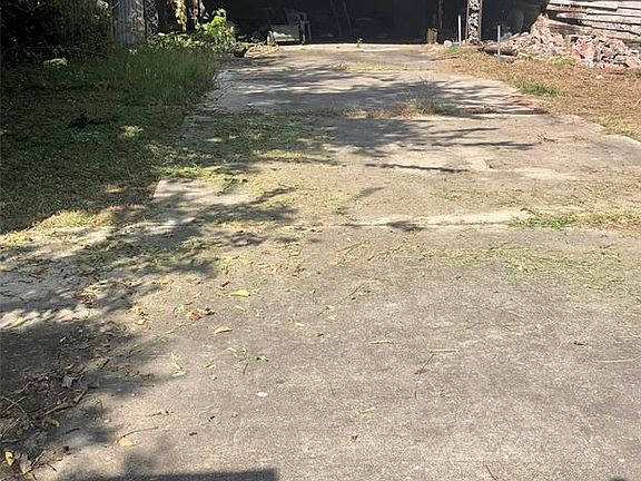 long concrete driveway