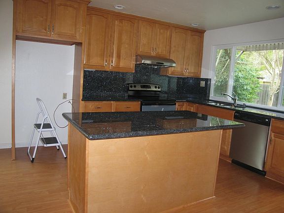 Kitchen with stone counters