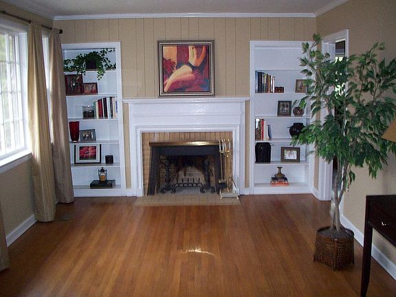 Formal living room with built-ins