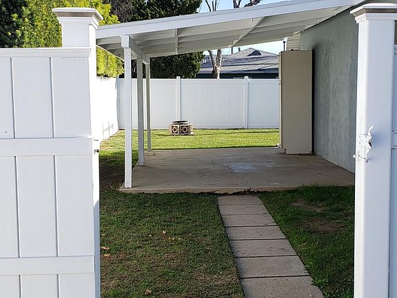 side yard with patio