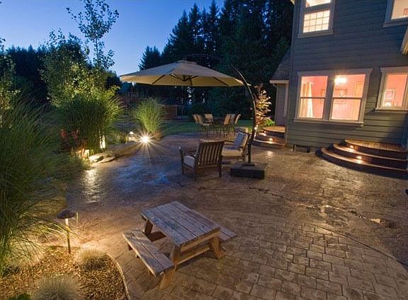 Stamped concrete patios
