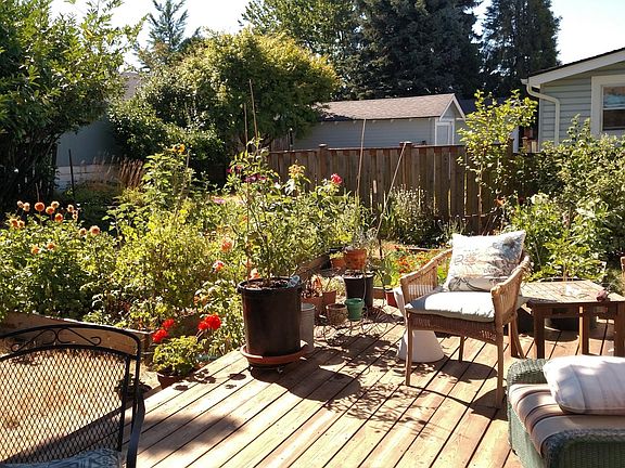 back deck in garden