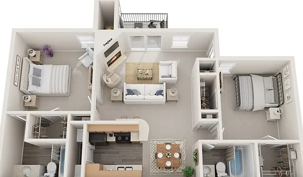 Two Bedrooms, Two Bathrooms, 920 sqft, Full-Size Washer/Dryer, Patio/Balcony, Two Walk-in Closets, Fireplace in Selected Units, Vaulted Ceilings in Selected Units Two Bedrooms, Two Bathrooms, 920 sqft, Full-Size Washer/Dryer, Patio/Balcony, Two Walk-in Cl