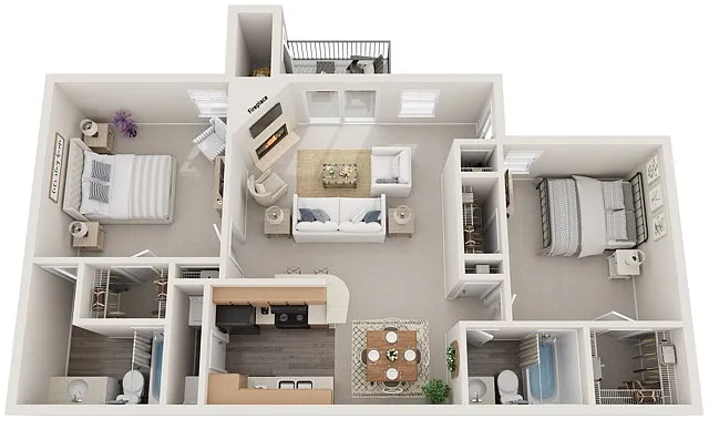 Floor plan 2x2A