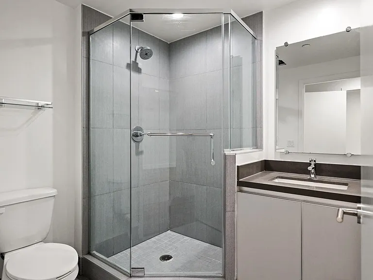 Bathroom with Stand-Up Shower with Glass Door