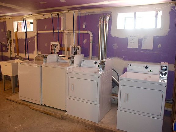 shared washer/dryer in basement