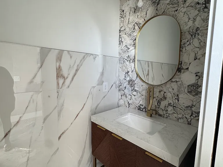 first floor custom half bath