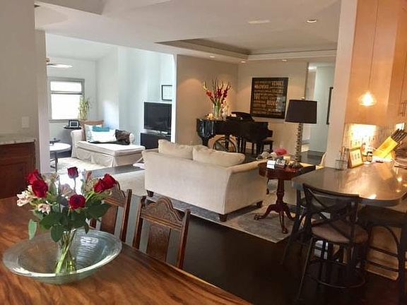 View of the living room from the kitchen