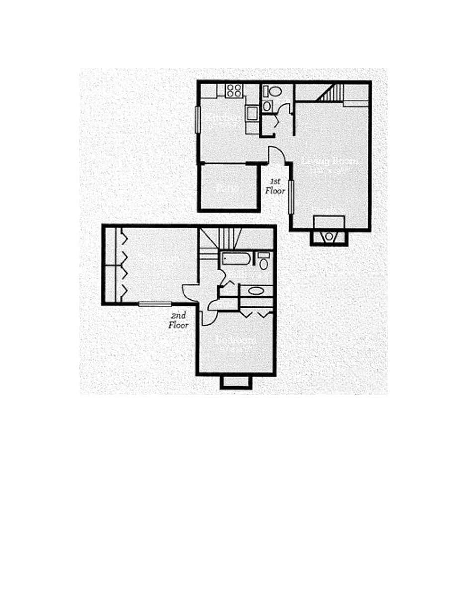 Floor plan Two Bedroom Townhouse