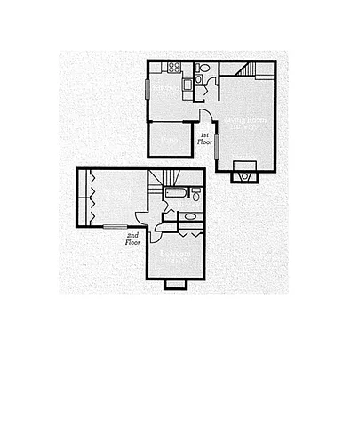 Floor plan Two Bedroom Townhouse