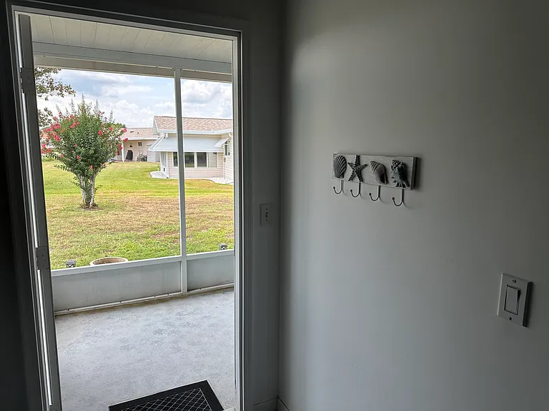 Garage door to the back open patio