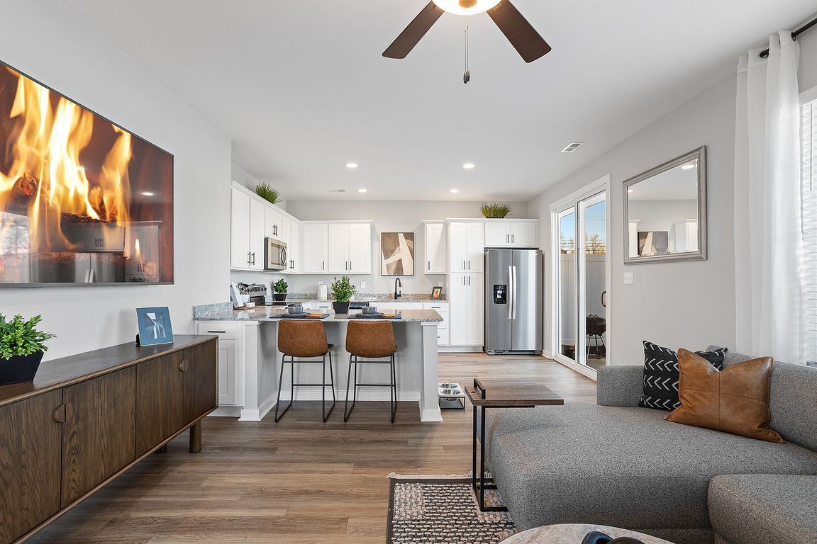 Open Kitchen and Living Spaces